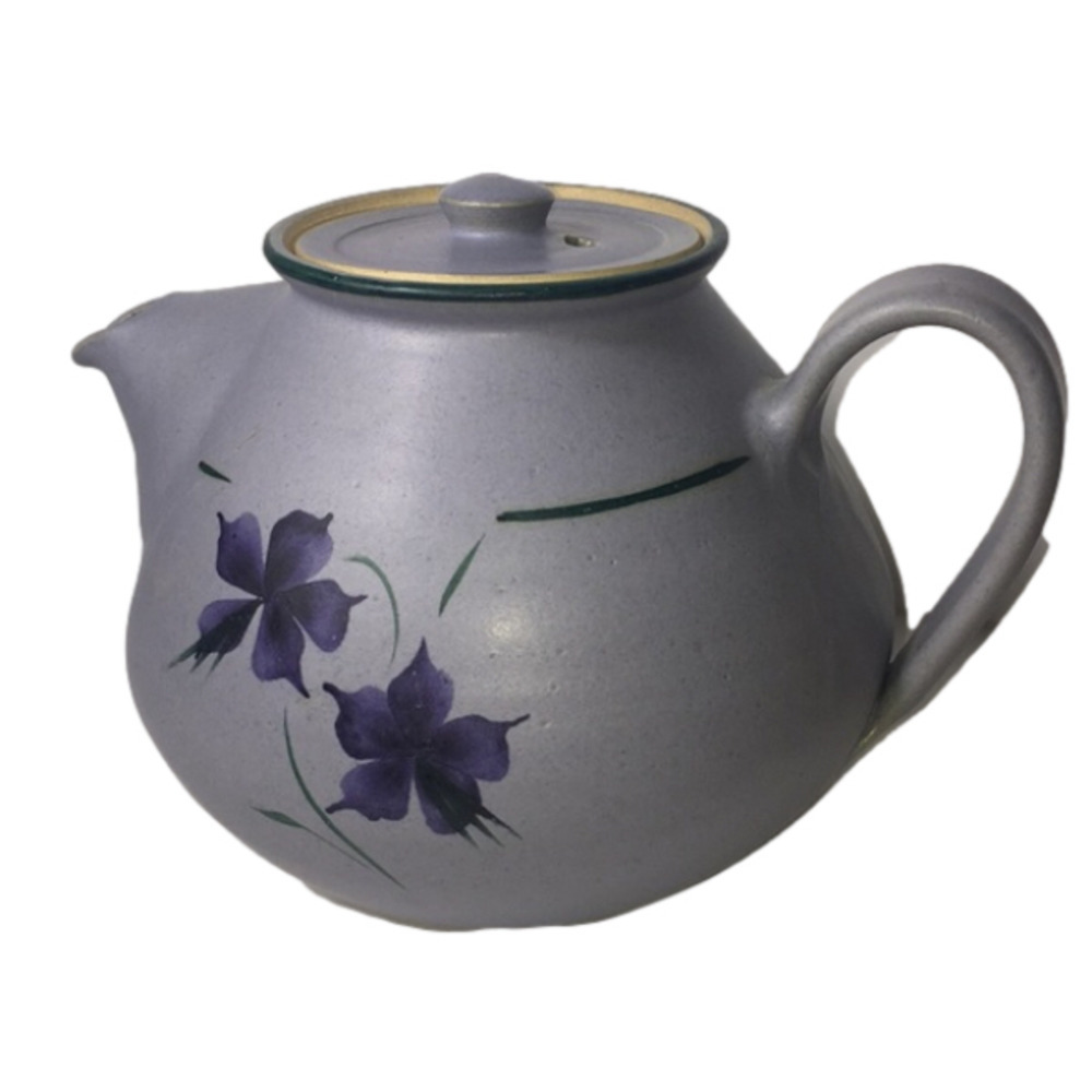 Vintage Lavender/purple Floral hand painted Teapot